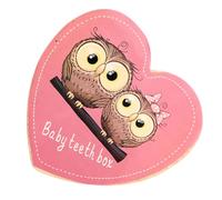 Gogogmee Scatola Porta-denti da Latte in Legno a Forma di Cuore, Custodia la Conservazione dei Denti dei Ragazzo Ragazza, Organizer Ricordi, Regalo Nascita Compatto e Leggero