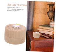 Gogogmee Scatola Porta-denti in Legno Rondona Per Denti Da Latte Custodia Per Conservare i Capelli Fetali Dei Ragazzo Ragazza Ragazza Piccoli Scatola Di Ricordi Per Primi Dentini