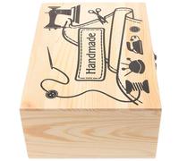 Gogogmee Scatola Porta Spilli da Cucito in Legno Portatile Custodia Interna Cestino Portaoggetti per Utensili da Cucito Organizer Resistente per Aghi e Accessori per Artigianato a Casa