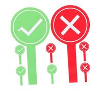 Gogogmee Schede di Risposta Sì/No 8 Pezzi di Check e Croce Schede di Voto Portatili per Attività Educative e Giochi Interattivi in Classe Set Compatto per Studenti e Insegnanti