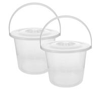 Gogogmee Secchio per Urina Ispessito da 2 Pezzi - Vaso da Notte Graduato da Comodino per Anziani - Vasino Anti-rovesciamento - Contenitore per Orinatoio in Plastica per Casa, Ospedale, Campeggio,