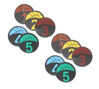 Gogogmee Segnalini Numerati per Calcio Set da 10 Pezzi Dischi Piatti Antiscivolo 23 CM Marcatori da Allenamento Calcio Leggeri e Impilabili per Esercizi e Preparazione Partita