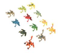 Gogogmee Set 12 Pezzi Giocattoli Rana e Rospo Realistici in Plastica per Decorazione Festa Piscina e Acquario, Giocattolo Educativo a Forma di Creatura Tropicale