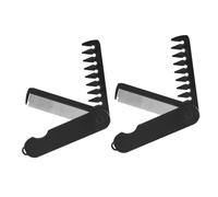 Gogogmee Set 2 Pettini Pieghevoli Neri in Plastica per Chioma Denti Larghi, Portatili e Adatti a Viaggi, Strumenti Compatti per Cura e Styling di Uomini e Donne