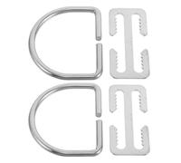 Gogogmee Set 2 Pezzi Ferma-zavorra per Cintura Subacquea Anello in Acciaio Inox, Dispositivo di Ritenuta Antiscivolo per Immersioni e Sport Acquatici, Compatibile Cinture da 2"