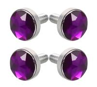 Gogogmee Set 4 Bulloni e Viti per Targa Moto M6 Gemme Viola, Kit Elementi di Fissaggio per Piastra Motociclistica, Installazione Rapida e Resistente per Accessori Esterni Moto