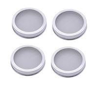 Gogogmee Set 4 Coperchi per La Germinazione in Acciaio 304, Coperchi per Germogli Rete Rimovibile per Barattoli di Vetro Tondi 86 Mm, Colini per Conserve e Coltivazione di Germogli Biologici in Casa