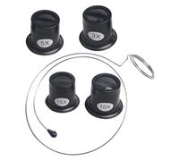 Gogogmee Set 4 Pezzi Lenti D'ingrandimento a Fascia Per Orologi e Gioielli, Vetro e Metallo Leggero, Strumenti Per Riparazione Orologiaia e Lavori Ravvicinati, Professionisti e Appassionati