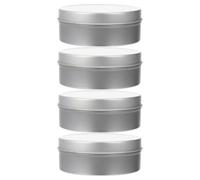 Gogogmee Set 4 Pezzi Pulitore Spazzole per Make-up Spugna Carbone Attivo, Contenitore Compatto in Latta Argento, Leggero e Pratico per Casa e Viaggio