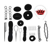 Gogogmee Set 42 Accessori Per Chioma Nero - Strumenti Per Chioma Fai Da Te Per Donne e Ragazze - Creatore Di Acconciature e Trecce - Kit Plastica Leggera Per Styling e Intrecci Divertenti