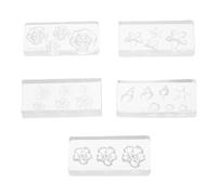 Gogogmee Set 5 Stampi in Silicone per Nail Art a Forma di Fiore 3D Stampi Riutilizzabili per Decorazioni Floreali Unghie e Progetti Fai da Te Resina Accessori per Manicure Creativa