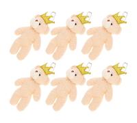 Gogogmee Set 6 Mini Orsetti Peluche Morbidi Portachiavi Pupazzi Orsetto Imbottiti Piccoli Ciondoli Per Borsa E Portachiavi Decorazioni Tenere E Compatte