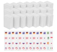 Gogogmee Set 65 Tessere Mahjong Adesivi Bandiere Nazionali Gioco Educativo in Plastica Resistente per Adulti e per Viaggi e Feste in Famiglia