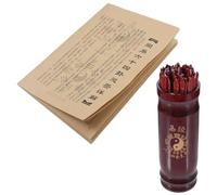 Gogogmee Set Bastoncini Divinatori Cinesi in Legno con Secchio e Libro di Cartomanzia, Gioco di Divinazione Portatile per Adulti, Compatto e Facile da Trasportare, Stile Tradizionale