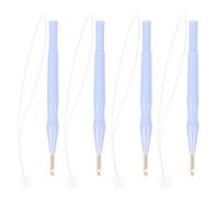 Gogogmee Set da 4 Aghi da Punzonatura Regolabili per Ricamo e Cucito Strumenti Pratici per Uncinetto e Maglia Kit Portatile per Lavori Artigianali su Tessuto Pelle e Carta Accessori