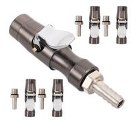 Gogogmee Set da 5 Mandrini di Gonfiaggio Clip Autobloccante per Pneumatici Adattatori per Compressore d'Aria Manometro ad Alta Precisione Connettori Rapidi per Officine Garage e Uso