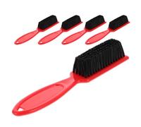Gogogmee Set da 5 Pezzi Spazzole e Pettini per Barba con Manico lungo Rosso, Strumento la Pulizia dei Peli del Viso, Kit Compatto per Quotidiana e Viaggio Uomo