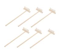 Gogogmee Set Da 6 Mini Rastrelli Da Tavolo Per Sabbia Da Giardino, Strumenti in Legno Per Giardinaggio Zen e Decorazioni, Leggeri e Resistenti Per Creazione Di Motivi Dettagliati