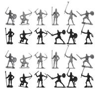 Gogogmee Set da Gioco Soldati Medievali e Antichi Cavalieri Romani in Plastica, 60 Pezzi di Soldatini, Figure Storiche Dettagliate per Giochi Educativi e Collezioni