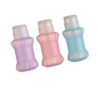 Gogogmee Set Da Viaggio Per Articoli Da Toeletta Con Pompa A Pressione in Plastica Con 3 Bottigliette Di Plastica Per La Rimozione Delle Unghie Con Serratura