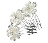Gogogmee Set Di 3 Pettini Per Con Strass A Forma Di Fiore Accessori Per Pettine Laterale Per Matrimonio E Festa