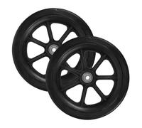 Gogogmee Set Di Pezzi Di Ricambio Per 2 Ruote Anteriori Girevoli Per 7'' Nere Con Pneumatici Pieni