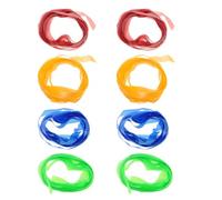 Gogogmee Set Elastici per Saltare 3 Metri per 8 Pezzi Colorati Gioco di Fitness per Esterni e Attività Motoria Corda Elastica Cinese per Esercizi e Giochi di Salto All’Aperto