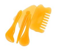 Gogogmee Set Strumenti Gua Sha Penna per Agopunti in Resina Naturale e e Tensioni Raschietto Viso per Stimolare la Pelle e Tensioni per Massaggio Corpo e Collo