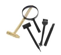 Gogogmee Set Strumenti per Scavi Archeologici 6 Pezzi Mini Martello, Pale e Lente D’ingrandimento, Kit Completo per Scavo di Pietre Preziose e Giochi Educativi Stem per Interni ed Esterni