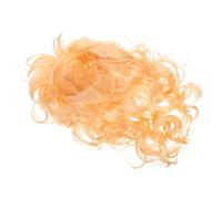 Gogogmee Sintetica Longa Ricci con Frangia Resistente al Calore per Cosplay e Party Morbidi e Duraturi in Colore Oro per Quotidiano e Role-play