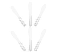 Gogogmee Spatole Cosmetiche per Maschera Viso 6 Pezzi Spatola per Trucco Riutilizzabile in Plastica Trasparente Applicatore Morbido per Crema e Maschera di Fango Strumento Compatto per