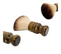 Gogogmee Spazzola per Chioma Morbida Manico in Legno 2 Pezzi Spolverino da Barbiere per Parrucchieri Rimozione Peli Viso e Collo Base Piatta per Salone e Uso Professionale