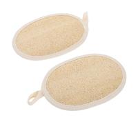 Gogogmee Spazzola Per La Schiena in Luffa 2 Pezzi Set Naturale Esfoliante Per Doccia Massaggio Corpo Delicato Rimozione Cellule Morte Uso Quotidiano Pelle Sensibile