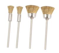 Gogogmee Spazzola per Pulizia Unghie in Rame 4 Pezzi, Strumento per Pulizia Profonda e Rapida della Testina di Lucidatura e Fessure, per Amanti Nail Art