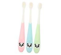Gogogmee Spazzolini da Denti per Bambini, Set 3 Pezzi, Setole Morbide, Design Ergonomico in Abs, per Primi Dentini, Uso Quotidiano Colore Casuale