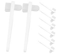 Gogogmee Spazzolino per Protesi Dentarie Doppia Testa Mini 8 Pezzi, Set Multifunzionale per Pulizia Apparecchi Ortodontici, Compatto e Portatile per Uso Domestico e Viaggio