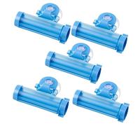 Gogogmee Spremi-dentifricio Ventosa 5 Pezzi in Plastica, Estrusore Manuale Rotante Multifunzione Per Bagno, Risparmio Dentifricio e Organizzazione Tubetti Crema