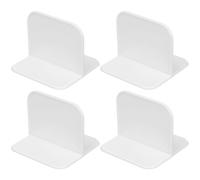 Gogogmee Stabilizzatori Antiscivolo Clip Adesive Rinforzanti per Recinto Ragazzo Ragazza 4 Pezzi in Plastica Bianca per Fissaggio Stabile del Box Sul Pavimento