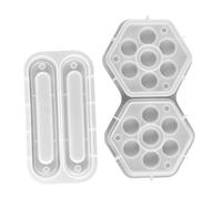 Gogogmee Stampi in Silicone per Resina Bianca a Forma Esagonale per Scatole di Dadi, Facili da Pulire, per Progetti di Colata e Decorazioni Versatili, Confezione da 2 Pezzi