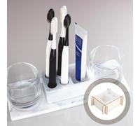 Gogogmee Stampo per Portaspazzolino in Silicone Resistente ad Alte Temperature Set per Contenitori Fai da Te Doppia cavità per Spazzolini Elettrici e Bicchieri Personalizzati Strumenti