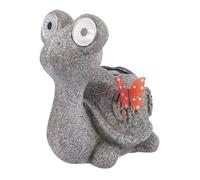 Gogogmee Statua Solare a Forma di Testuggine da Giardino Decorativa Luce Solare per Esterni Ornamento Animale Resistente e Facile da Installare per Prato e Cortile
