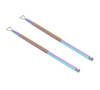 Gogogmee Strumenti per Cuticole in Metallo 2 Pezzi Spingi Cuticole in Acciaio Inox Ergonomico per Manicure Professionale e Rimozione Gel Unghie, Compatto e Leggero per Uso a Casa e Salone