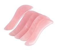 Gogogmee Strumento di Massaggio Facciale Gua Sha in Cristallo Composito Rosa Bordi Lisci, Forma a S, la Cura della Pelle e Nutrimento per Donne