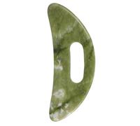 Gogogmee Strumento Gua Sha Manuale in Pietra Verde Per Trattamento Viso Collo e Mandibola Design Ergonomico Per Sollievo Da Tensione Muscolare e Tonificazione