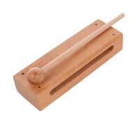 Gogogmee Strumento Percussione in Legno con Martello e Bacchette Blocco Ritmico Tradizionale Cinese Suono e Risonante per Insegnamento Musicale e Ensemble Orff