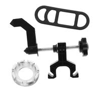 Gogogmee Strumento Regolazione Bici con Tiraraggi Supporto Stabile per Riparazioni Ruote con Chiave Bici Multifunzionale