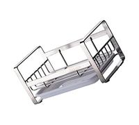 Gogogmee Supporto Cucina in Acciaio Antiruggine con Vassoio Sgocciolatoio Rimovibile e Design per Asciugatura Organizer Lavello per Piano Cucina Asciutto Colore Casuale