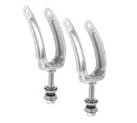 Gogogmee Supporto Forcella Ruota Anteriore per Carrozzina in Acciaio Zincato Argento, Accessorio Leggero e Compatibile per Sedie a Rotelle Manuali ed Elettriche,