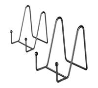 Gogogmee Supporto per Esposizione di Libri in Ferro 2 Pezzi, Leggio da Scrivania Versatile per Album e Opere D’arte, Scaffale Espositivo Robusto per Ufficio e Casa, Colore Nero