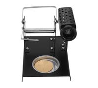 Gogogmee Supporto per Saldatore Elettrico Resistente Alte Temperature Base in Metallo, Mini Supporto Compatto per Saldatura Elettronica, Stazione di Lavoro Sicura per Riparazioni